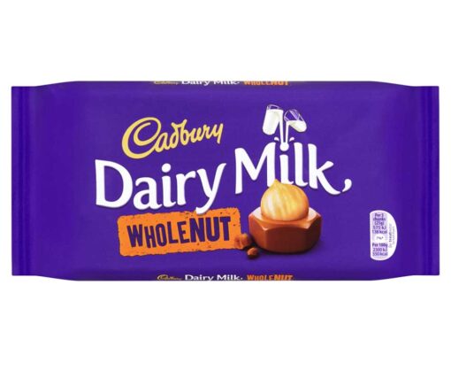 cadbury dairy milk whole nut bar 200g