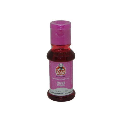 bakeman rose pink food coloring 28ml