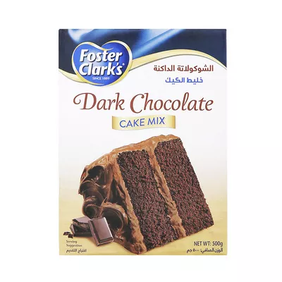 foster clarks cake mix pack dark chocolate 500 gm