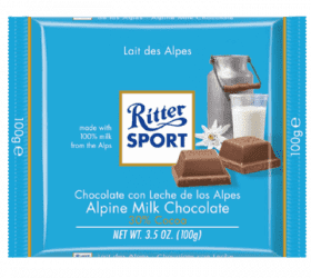 Ritter Sport Alpen milk Chocolate 100gm