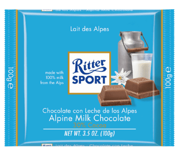 Ritter Sport Alpen milk Chocolate 100gm 1