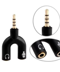 U-Shape Converter- 3.5mm Audio Splitter For Headphone and Microphone