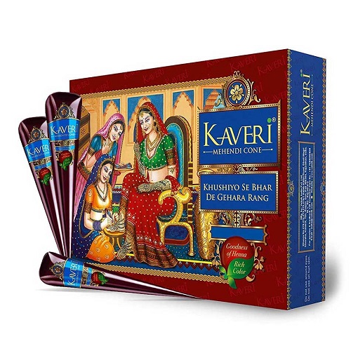 Kaveri Mehedi Cone Rich Color - 12pcs bx